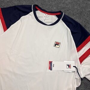 Fila Performance Iconic Heritage Tennis Shirt Mens XXL UV stretch Performance